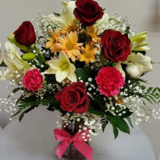 red and yellow bouquet